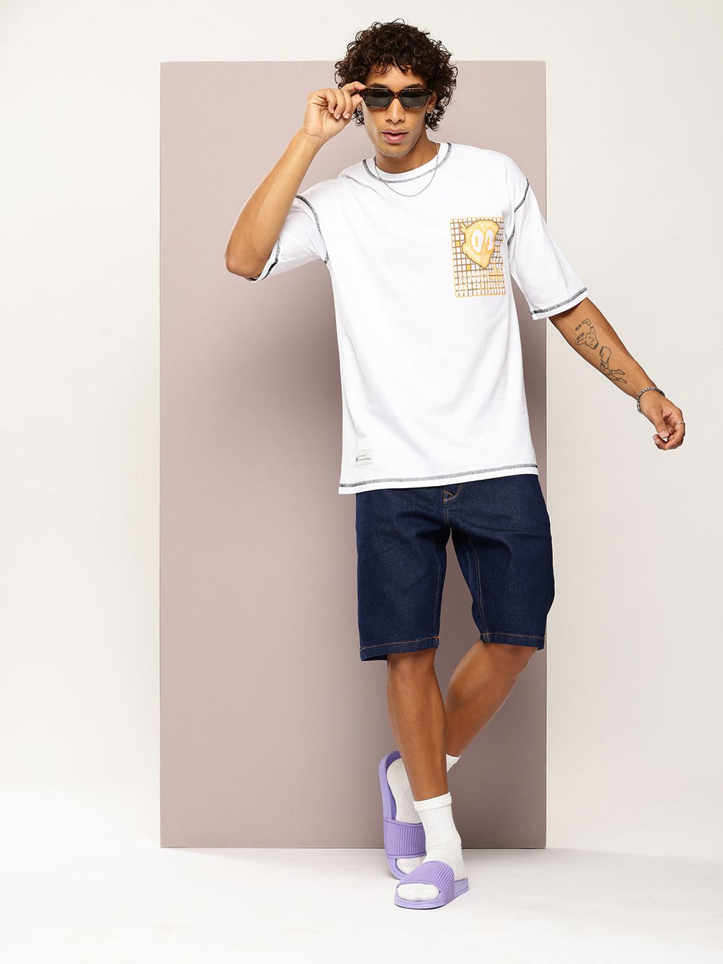Kook N Keech Men Typography Printed Drop-Shoulder Sleeves Oversized Pure Cotton T-shirt