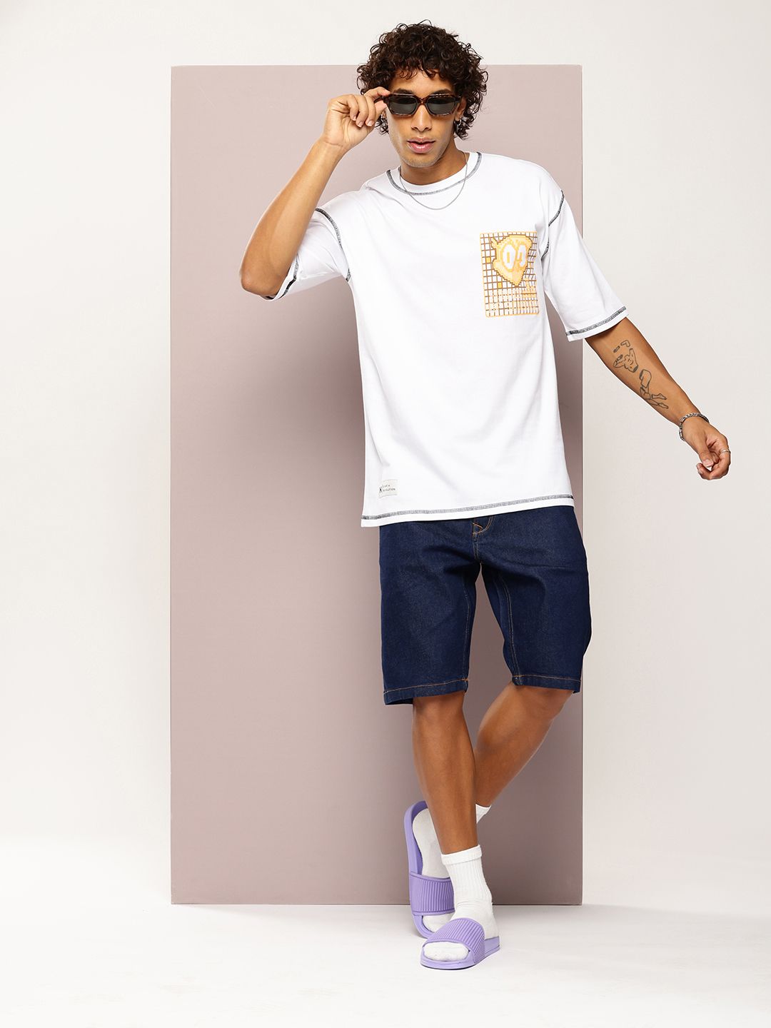 Kook N Keech Men Typography Printed Drop-Shoulder Sleeves Oversized Pure Cotton T-shirt