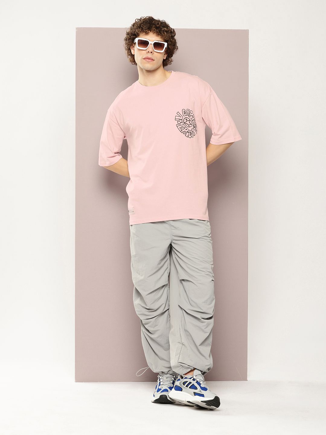 Kook N Keech Men Typography Printed Drop-Shoulder Sleeves Oversized Pure Cotton T-shirt