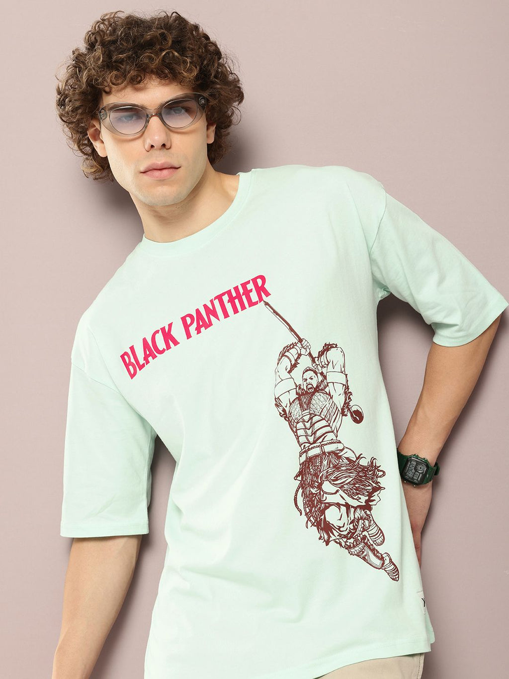 Kook N Keech Men Typography Printed Drop-Shoulder Sleeves Oversized Pure Cotton T-shirt