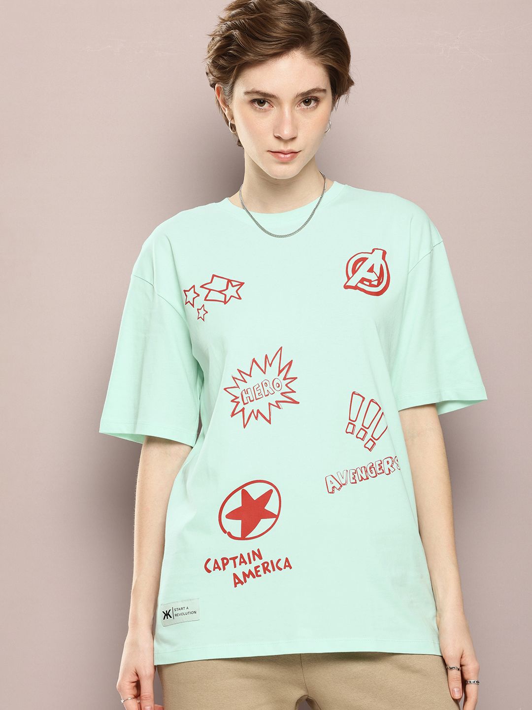 Kook N Keech Men Typography Printed Drop-Shoulder Sleeves Oversized Pure Cotton T-shirt