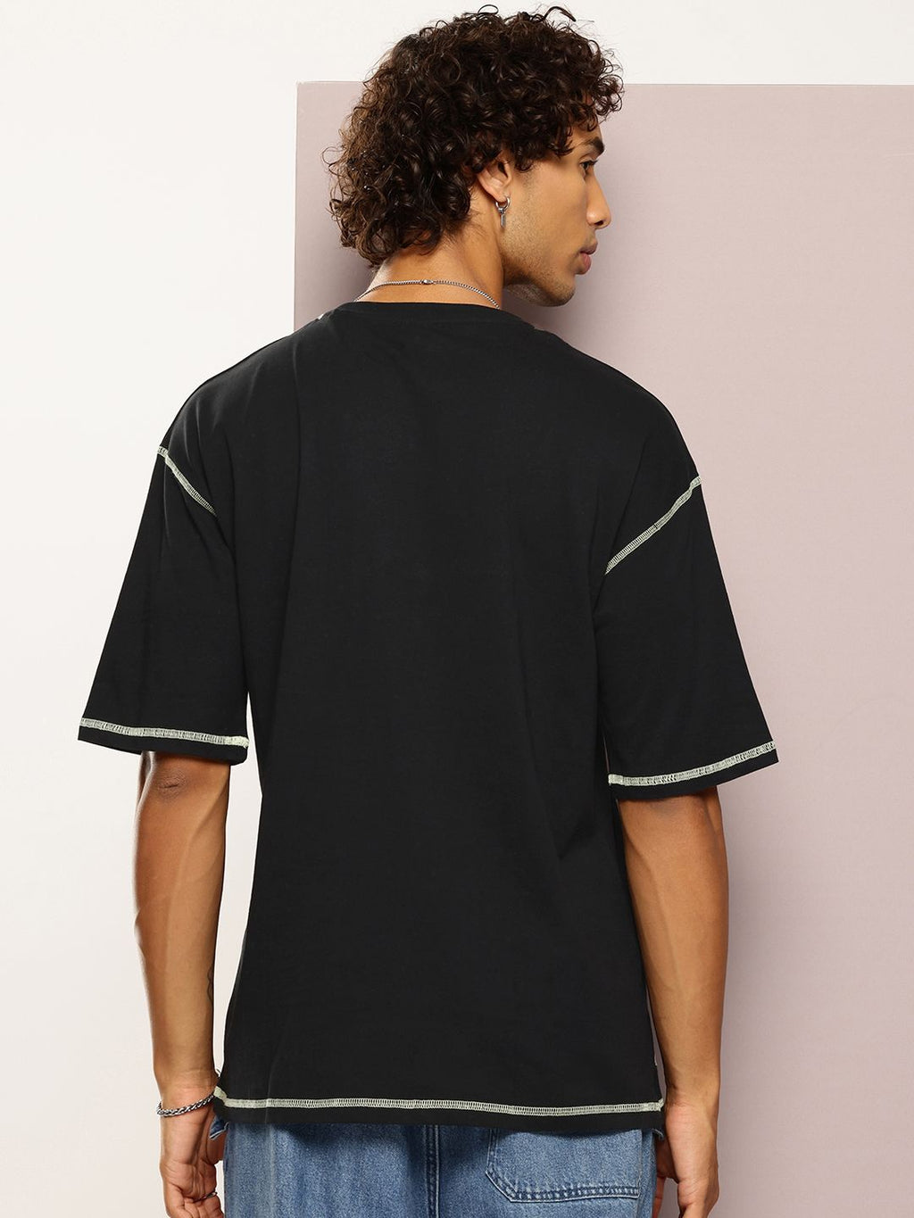 Kook N Keech Men Typography Printed Drop-Shoulder Sleeves Oversized Pure Cotton T-shirt