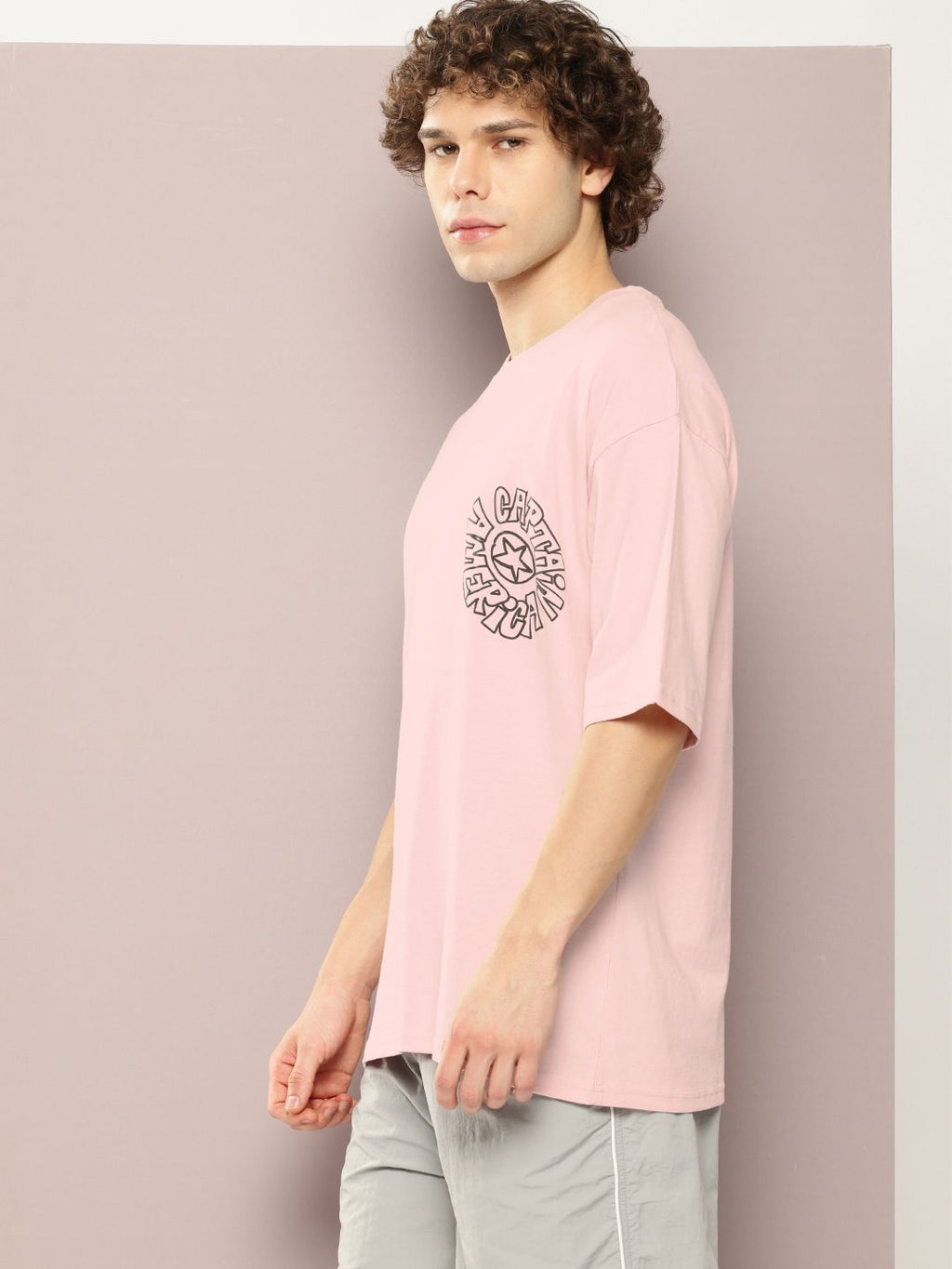 Kook N Keech Men Typography Printed Drop-Shoulder Sleeves Oversized Pure Cotton T-shirt
